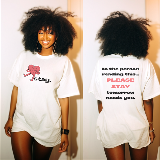 Stay, Suicide Prevention Tee - Birdie & Co